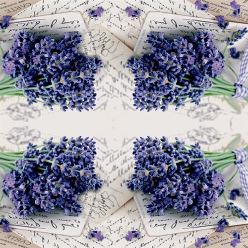 14032_Product 20 Servietten Lavender Greetings - Lavendel grüßt 33x33cm