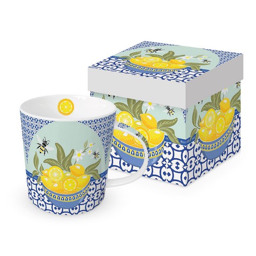 Tasse aus Porzellan Malaga - Bienen an Zitronenschale 0,4L, Höhe 9,7cm