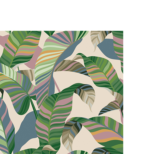 20 kleine Cocktailservietten Banana Leaves - Blätter vom Bananenbaum 25x25cm