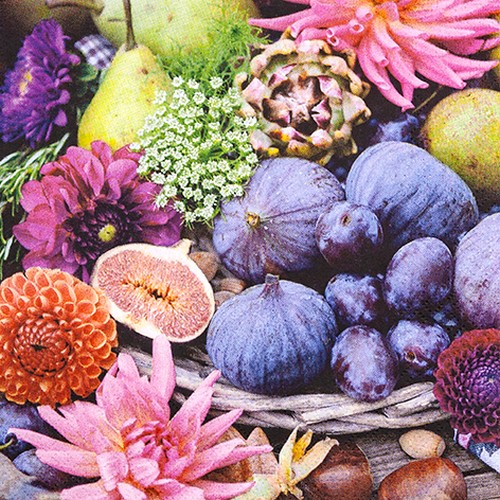 20 Servietten Beauty of Autumn - Früchte im Herbst 33x33cm