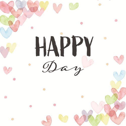 20 Servietten Hearts Happy - Schöner Tag um Herzen 33x33cm
