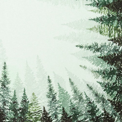 20 Servietten Woodland - Bäume ragen in den Himmel 33x33cm
