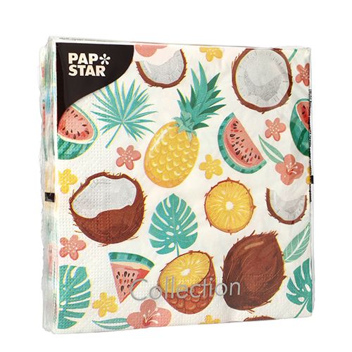 20 Servietten Coconut - Fruchtiger Sommer 33x33cm