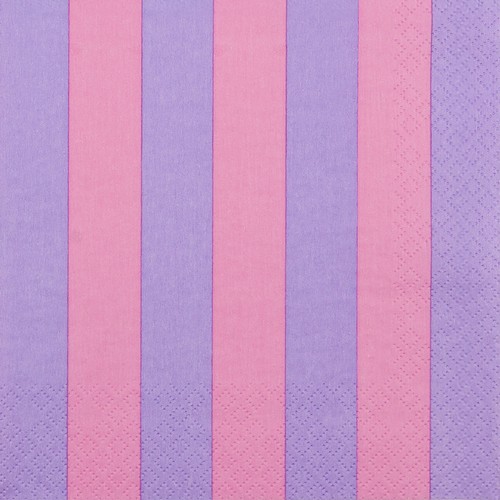 20 Servietten Just Stripes lilac - Gerade Streifen rosa-flieder 33x33cm