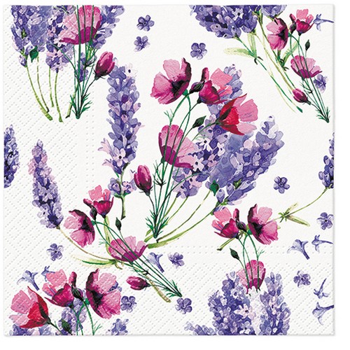 20 Servietten Fragrant Lavender - Schöner natürlicher Lavendel 33x33cm