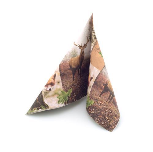 Servietten falten Hirsch Fuchs Herbst