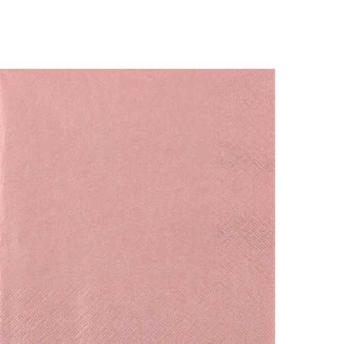 20 kleine Cocktailservietten Pearl Effect antique rose - altrosa 25x25cm