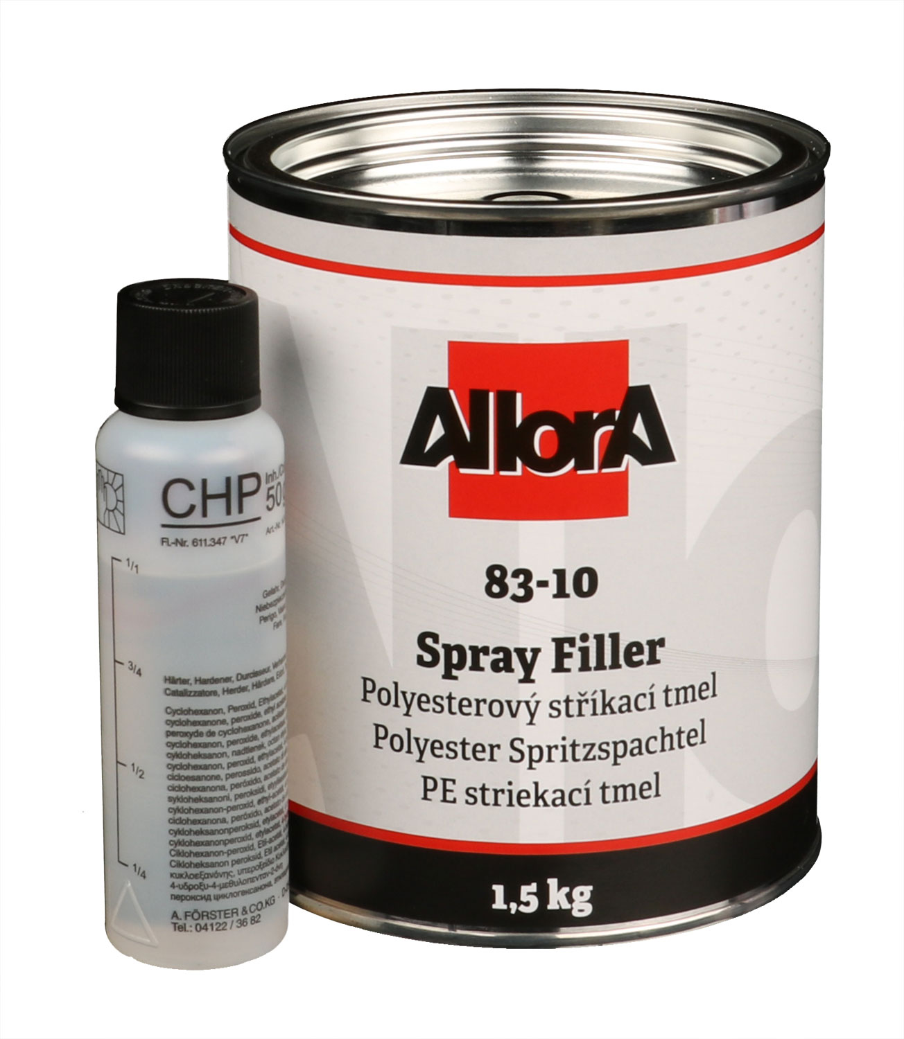 AllorA Spritzspachtel 83-10, 1,5 kg + 50 ml Härter