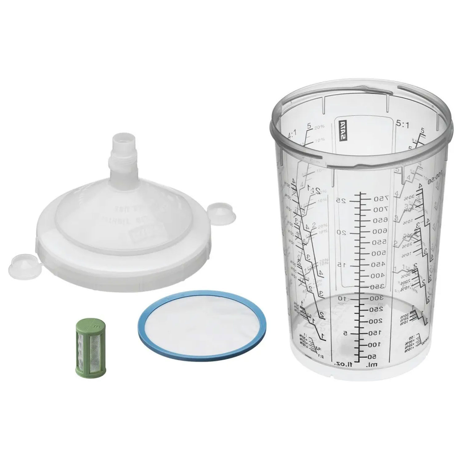 SATA RPS 0,9 L Bechersystem 125 my Flachsieb 50er Pack