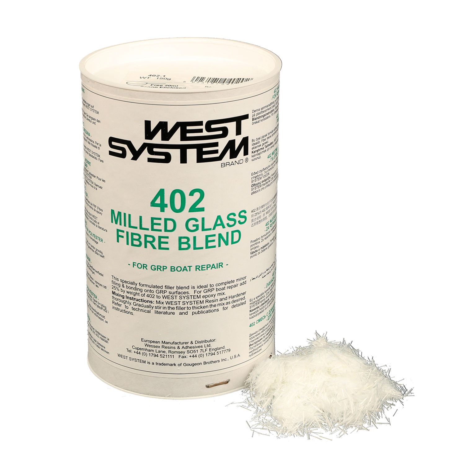 West System 402 Mischung aus gemahlenen Glasfasern