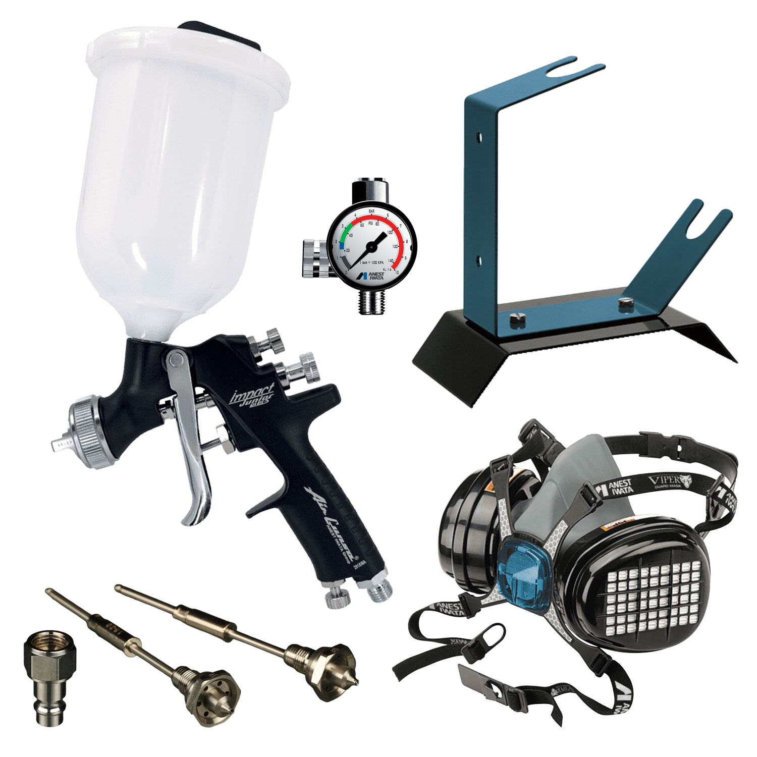 Anest Iwata Starter Set Lackierpistole AZ4 HTE-S und Zubehör