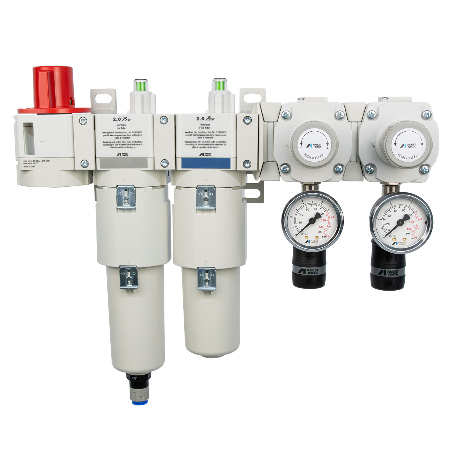 Anest Iwata Luftfiltereinheit 2.0 Pro 2-stufig Vor- und Feinfilter DE120067