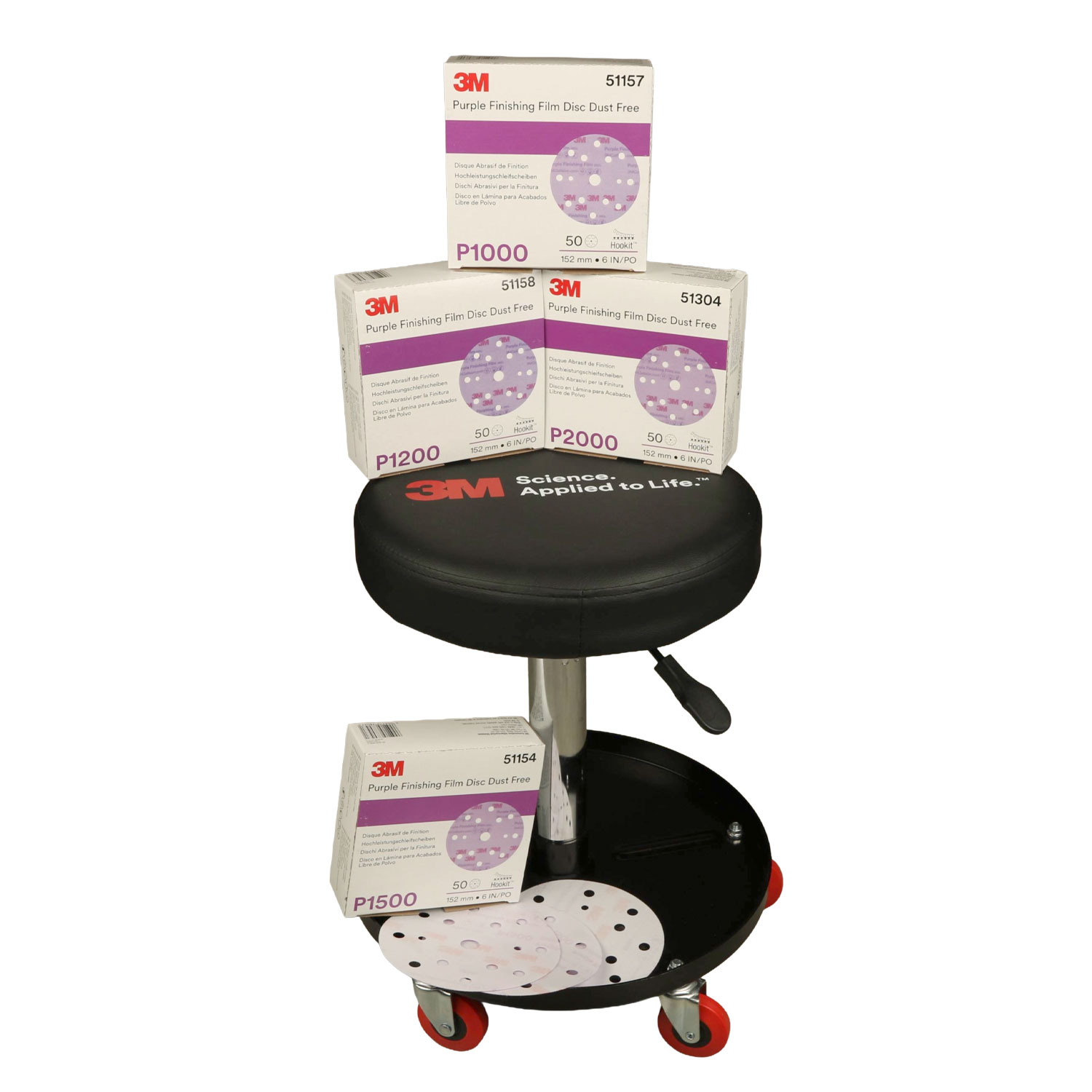 Aktionspaket 3M Hookit 260L Purple Schleifscheiben 150mm