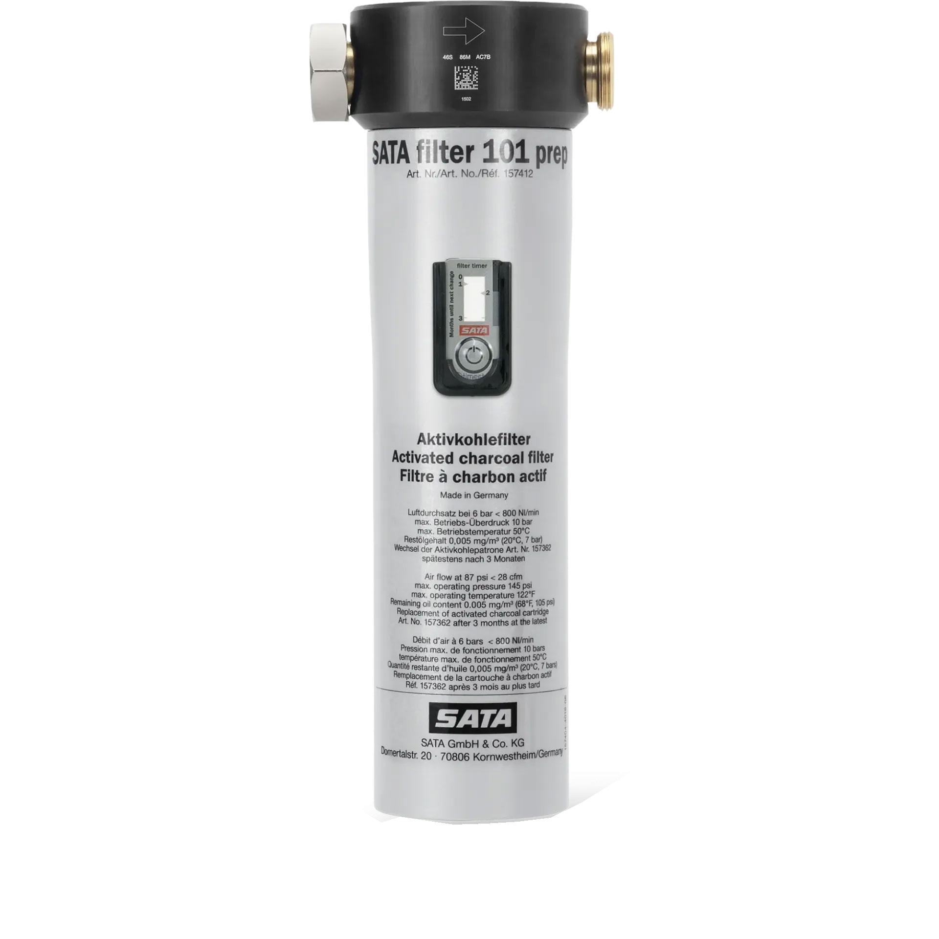 SATA filter 101 prep 1-stufiger Aktivkohlefilter 157412