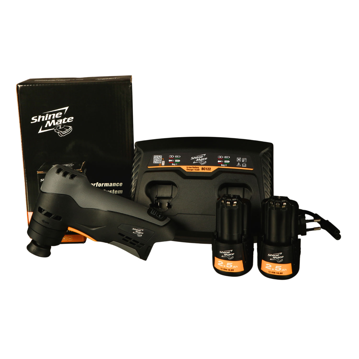 Shine Mate Akku Blütenschleifer EB201A-1/3 inkl. 2x Akku & Ladegerät