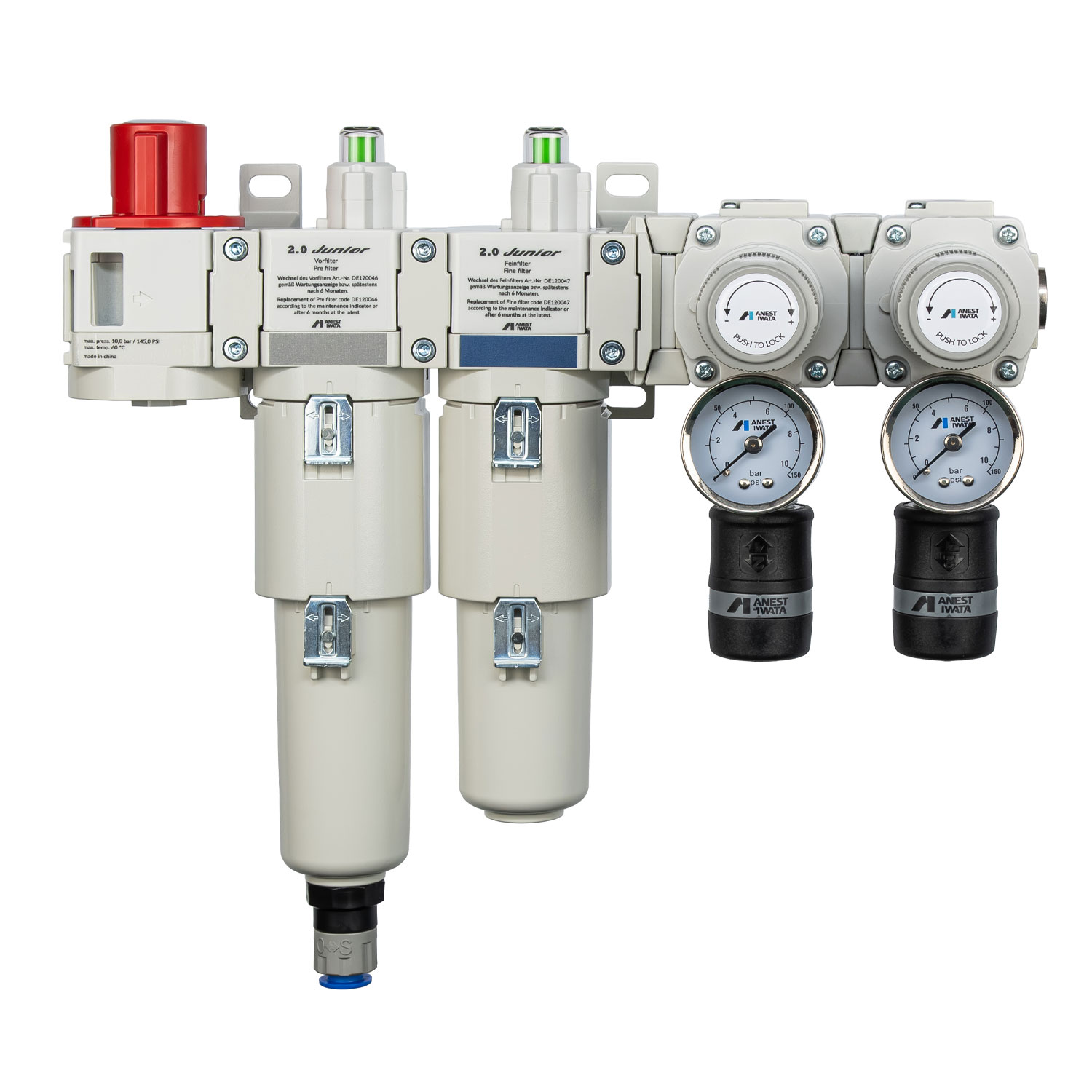 Anest Iwata Luftfilter Filtergruppe 2.0 Junior 2-stufig Vor- und Feinfilter DE120064