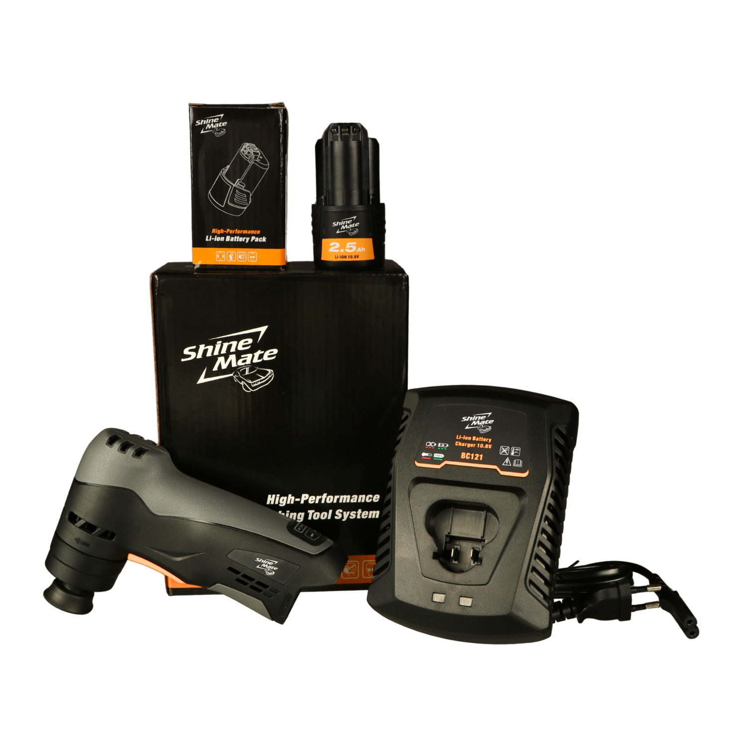 Shine Mate Akku Blütenschleifer EB201A-1/5 inkl. Akku & Ladegerät
