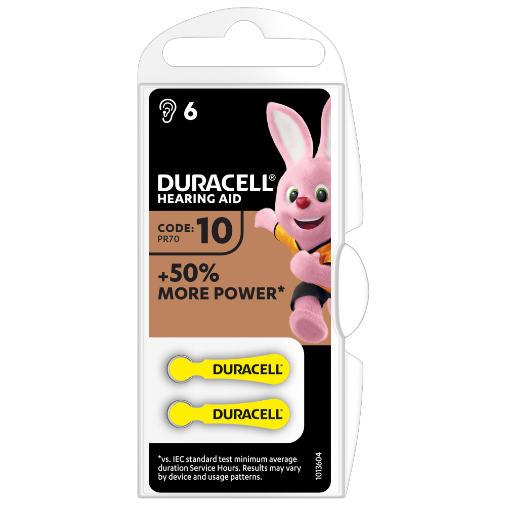 Duracell ActivAir Easy Tab 10 Hörgeräte Batterie 1,4V (6er Blister)