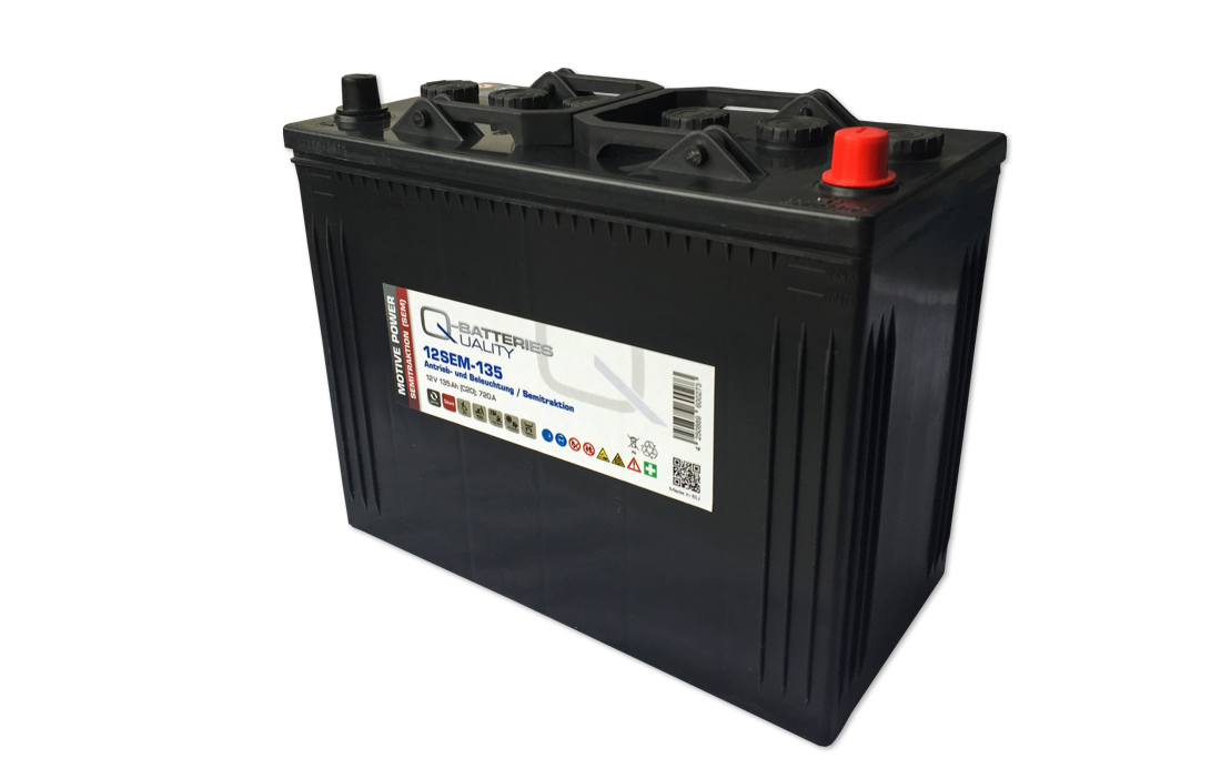 Q-Batteries 12SEM-135 12V 135Ah Semitraktionsbatterie
