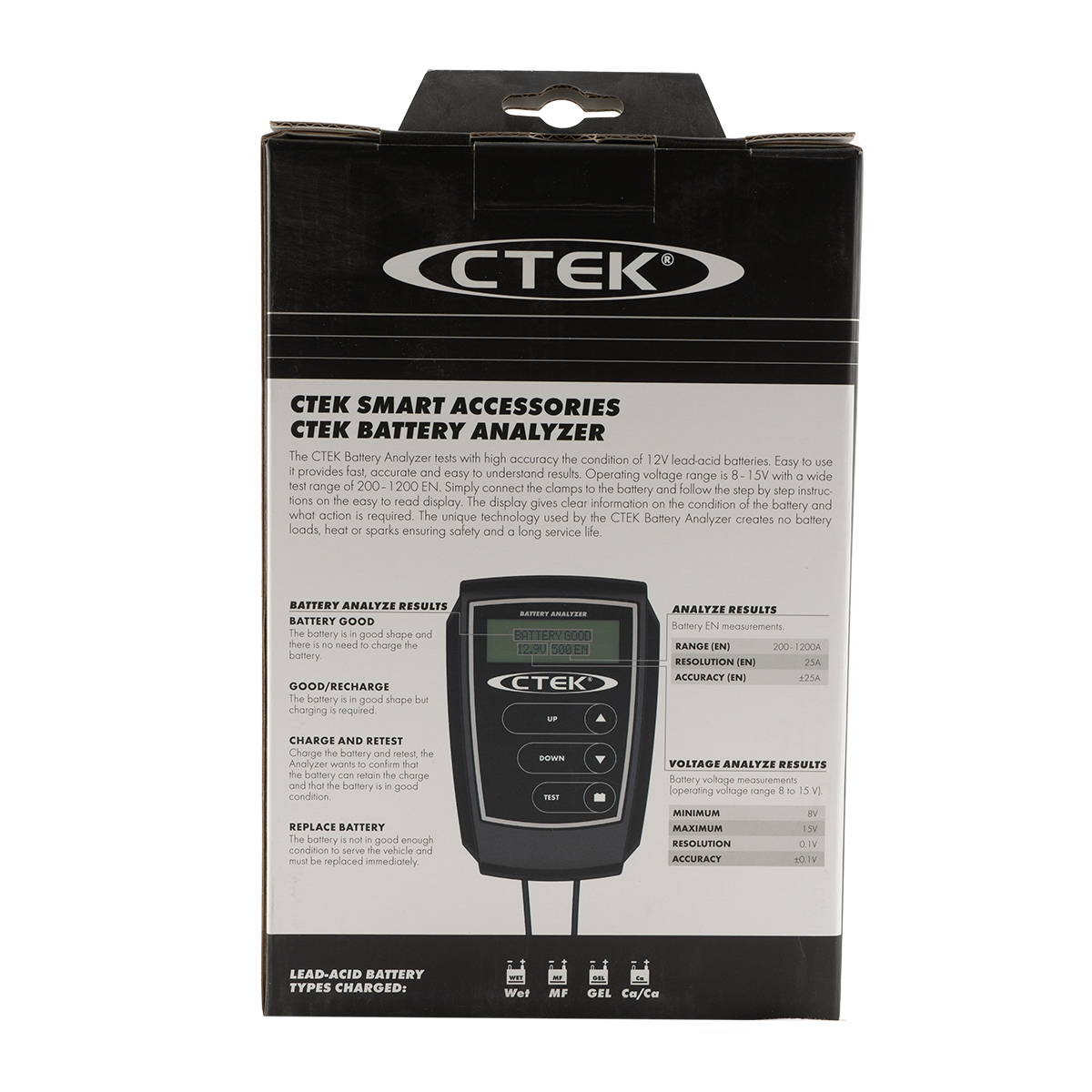 CTEK Battery Analyzer EN Batterieprüfgerät für 12V Blei-Säuren Batterien