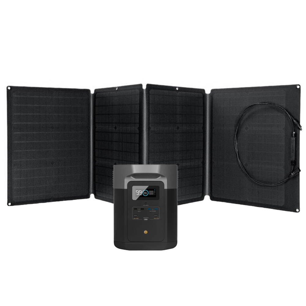 EcoFlow Delta Max 1612Wh Portable Powerstation mit Solarpanel 110W