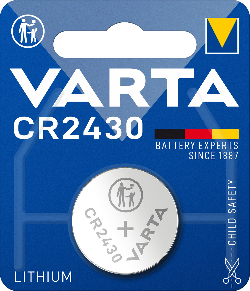 Varta Knopfzelle CR2430 Lithium 3V (1er Blister)  