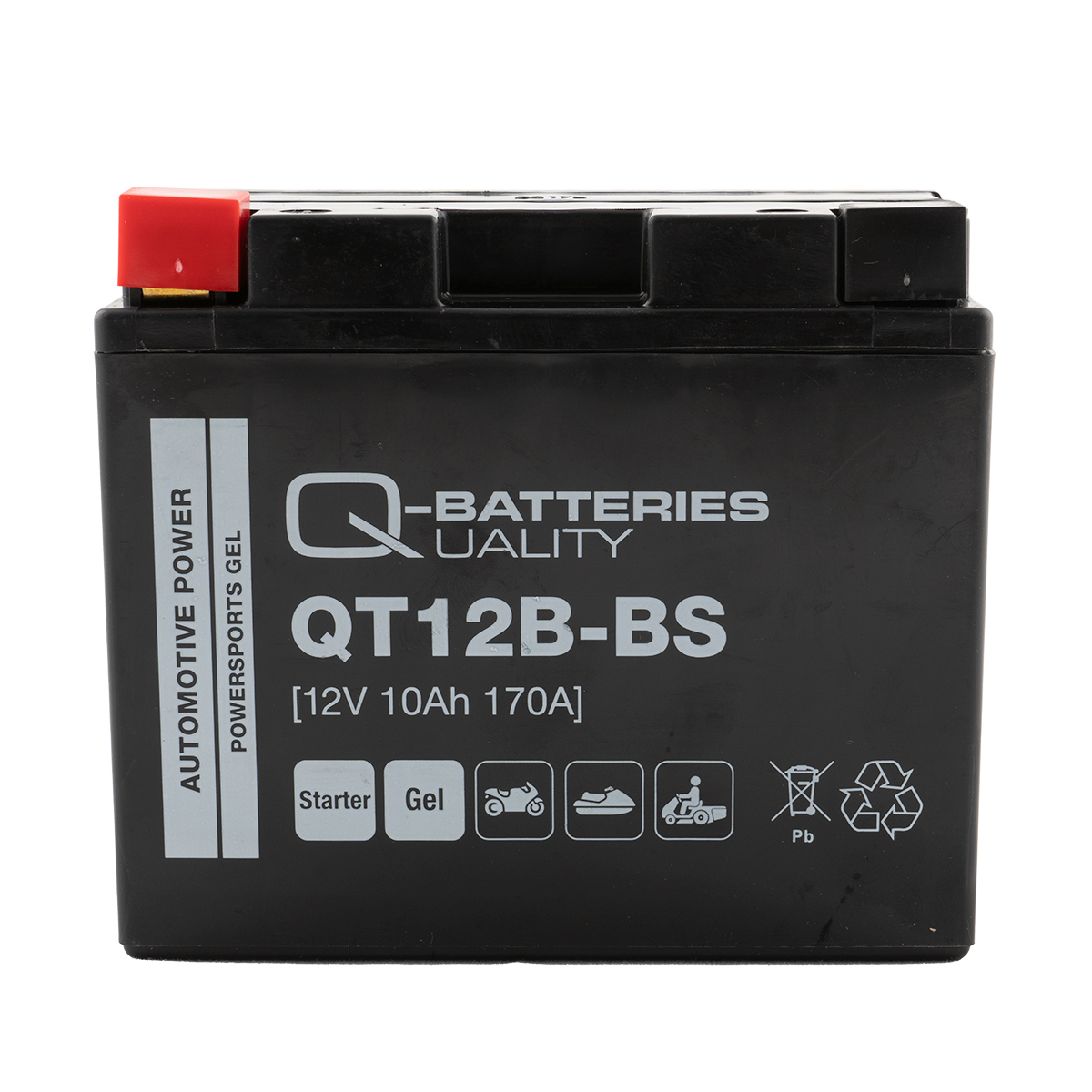 Q-Batteries QT12B-4 Gel Motorradbatterie 12V 10Ah 170A