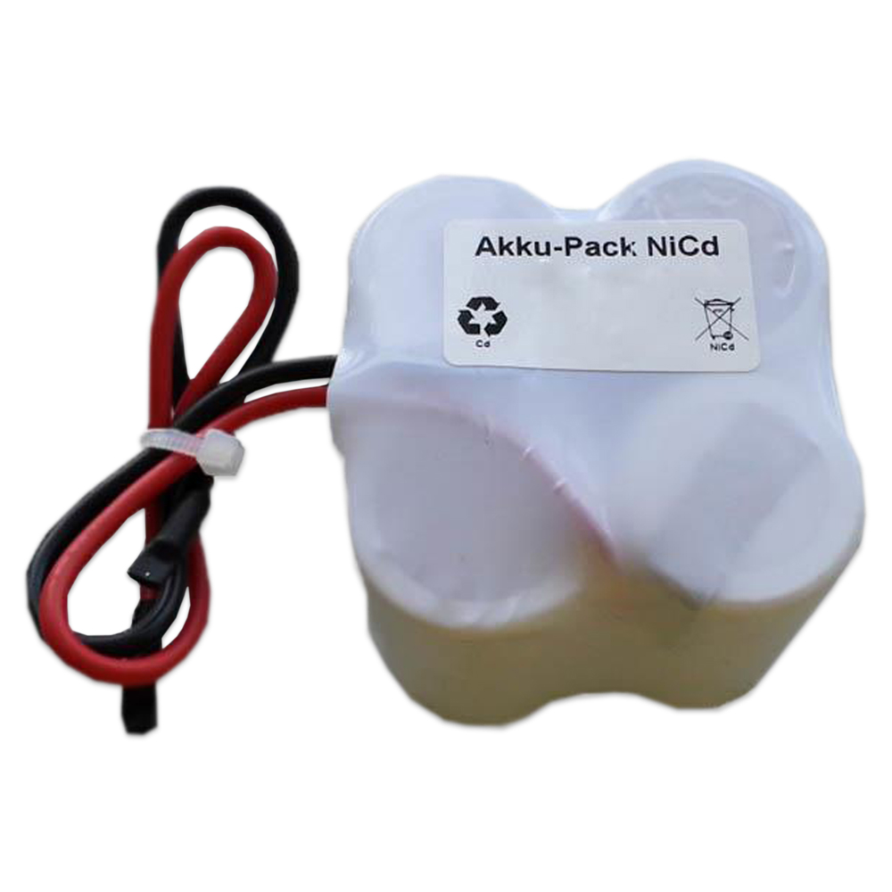 Akku Pack 4,8V 4500mAh für Notbeleuchtung Reihe NiCd F2x2 4xD-Hochtemperaturzellen Kabel