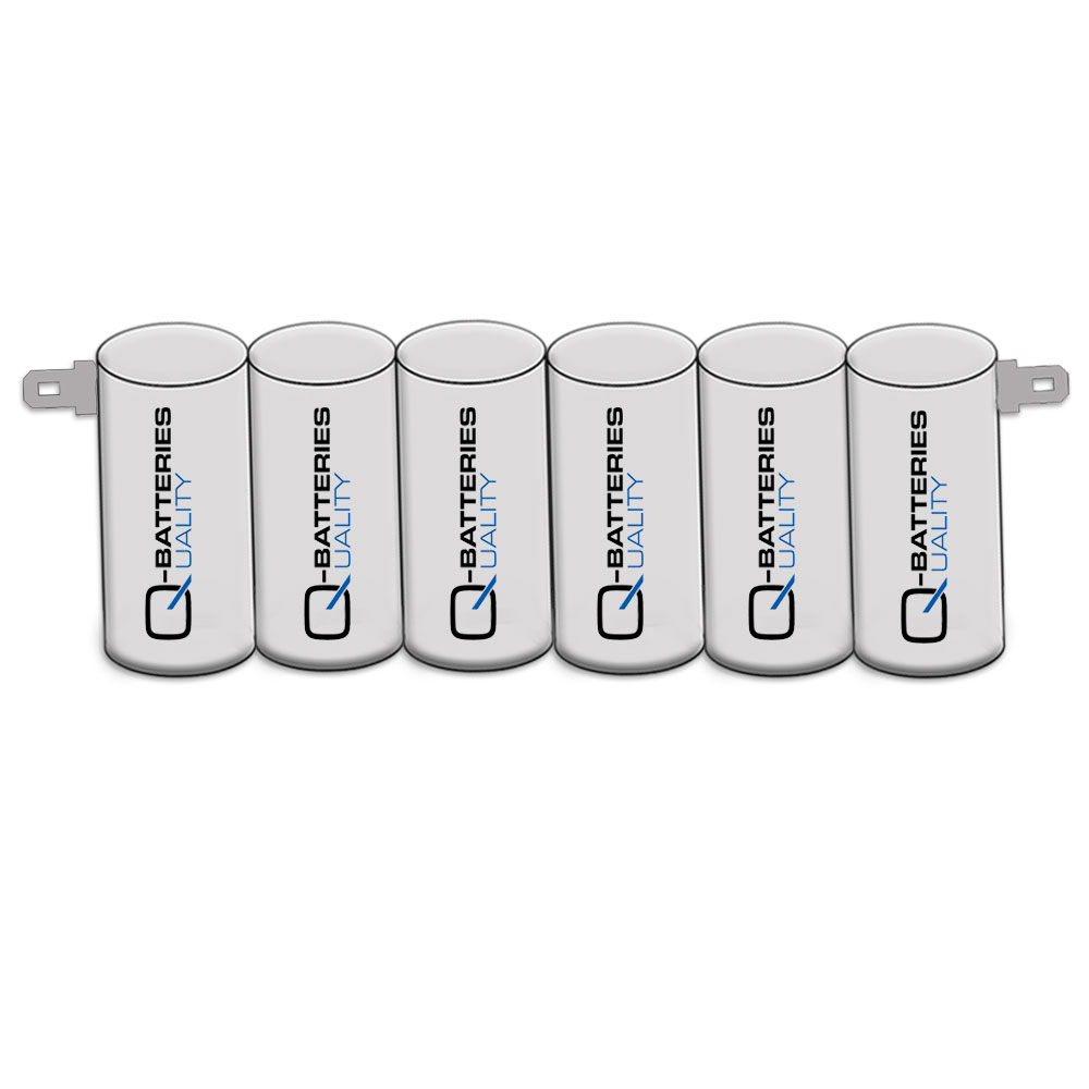 Akku Pack 7,2V 2000mAh für Notbeleuchtung Reihe NiCd F6x1 6xSub-C Faston +6,3/ -4,8