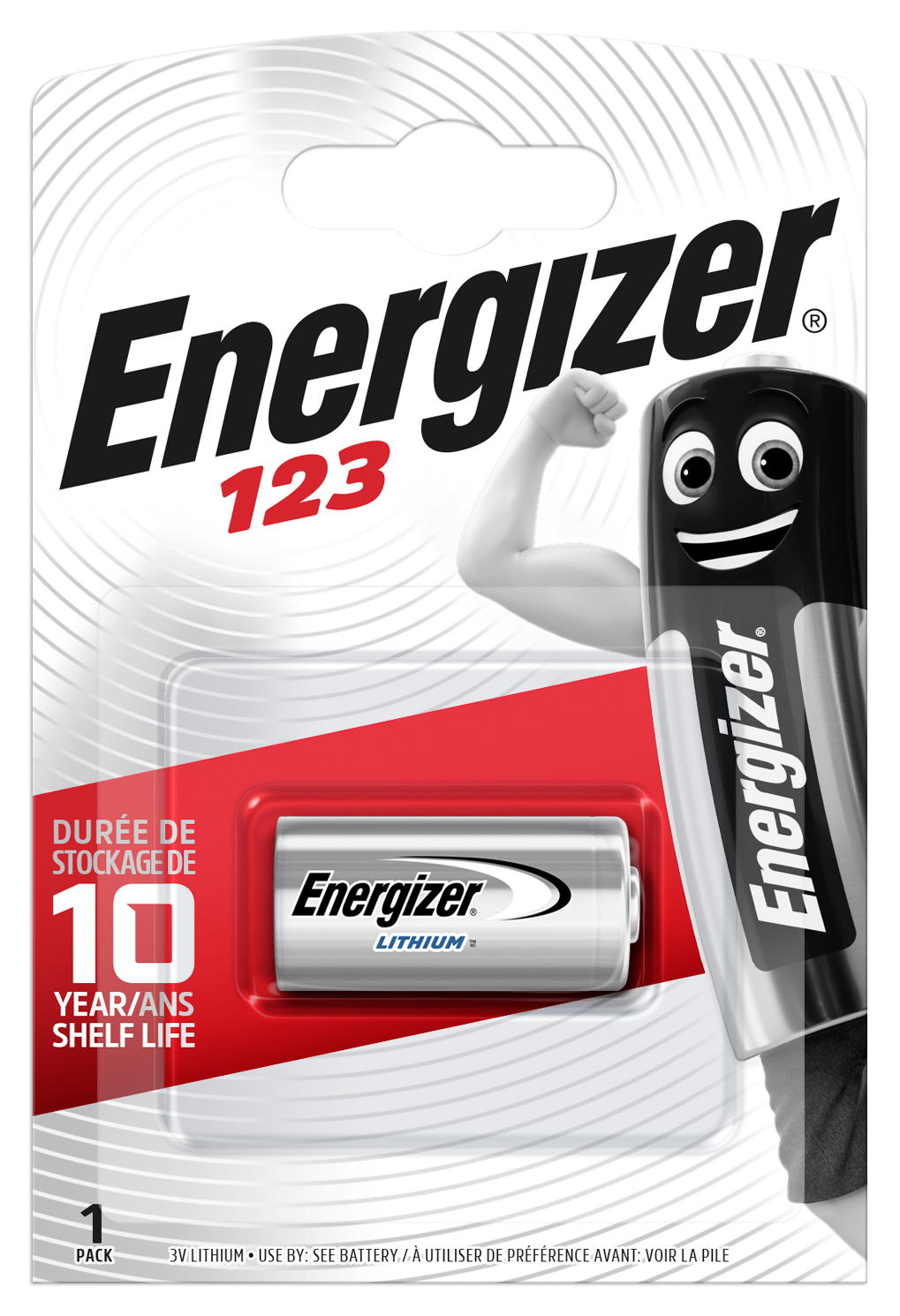 Energizer CR123 Fotobatterie CR123A Lithium 1500mAh 3V (1er Blister)  