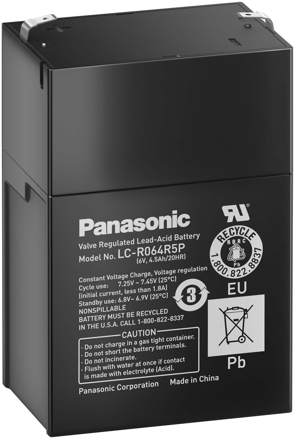 Panasonic LC-R064R5P 6V 4,5Ah Blei-Vlies Akku AGM