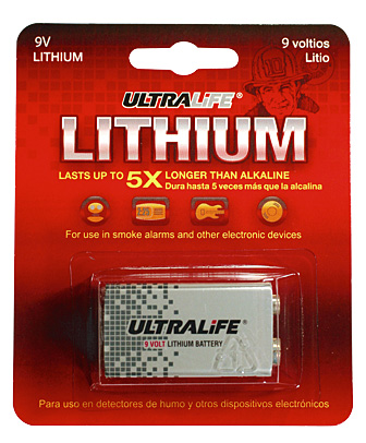 Ultralife U9VLJPX - 9V Power Cell Lithium Batterie 9V 1200mAh (Blister)  