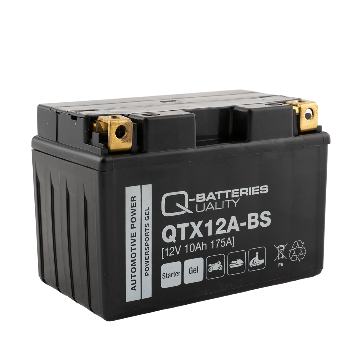 Q-Batteries QTX12A-BS Gel Motorradbatterie 12V 10Ah 175A