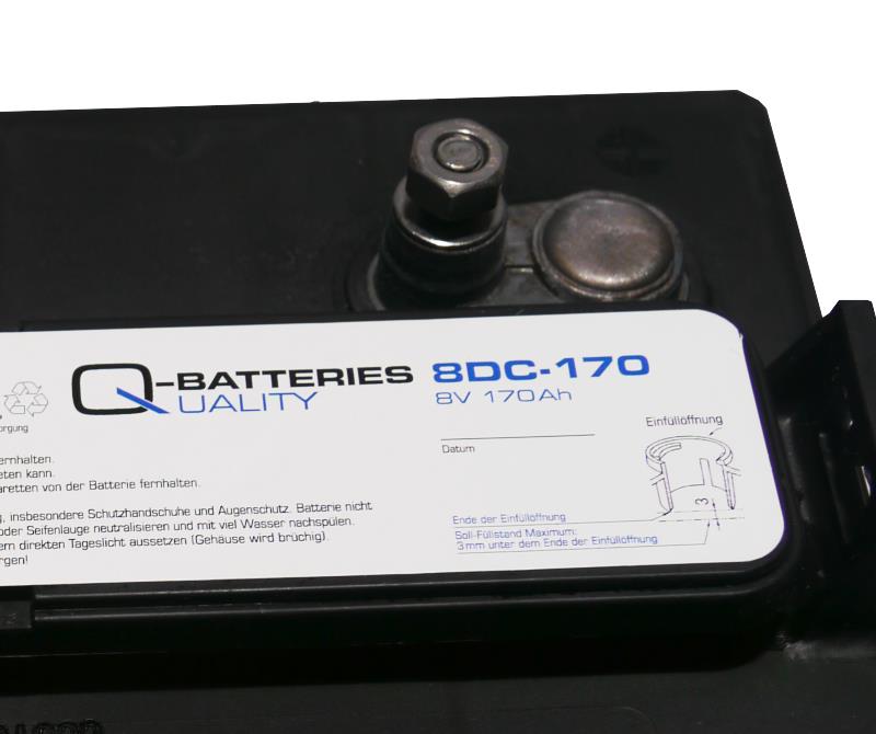 Q-Batteries 8DC-170 8V 170Ah Deep Cycle Traktionsbatterie