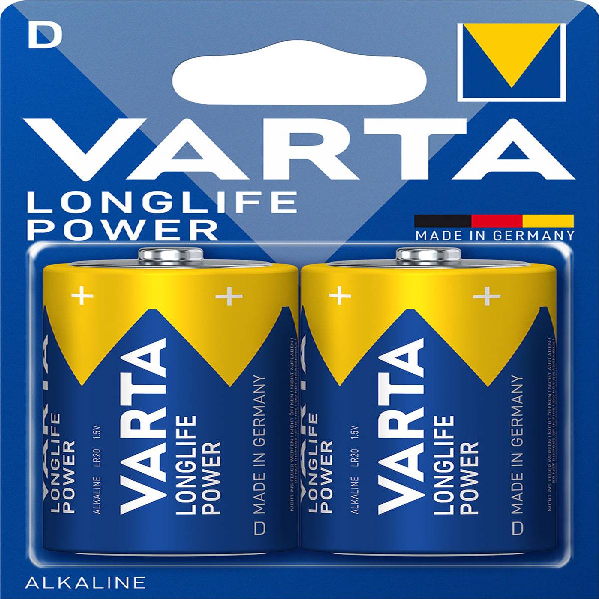 Varta Longlife Power Mono D Batterie 4920 LR20 (2er Blister)