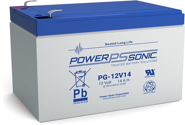 Powersonic PG-12V14 12V 14Ah F1 Blei-Vlies Akku AGM Batterie 