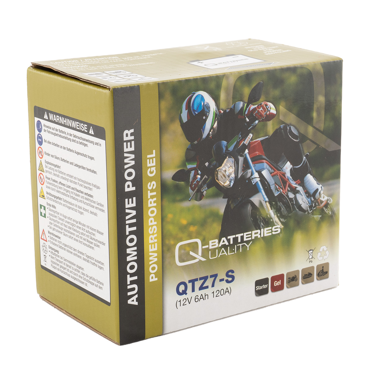 Q-Batteries QTZ7-S Gel Motorradbatterie 12V 5Ah 90A 57902