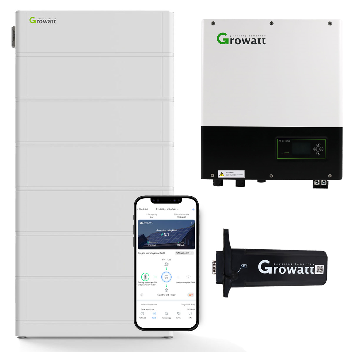 Growatt SPA 10000TL3 BH-UP 10kW Batteriewechselrichter mit 15,3 kWh Solarspeicher-Set