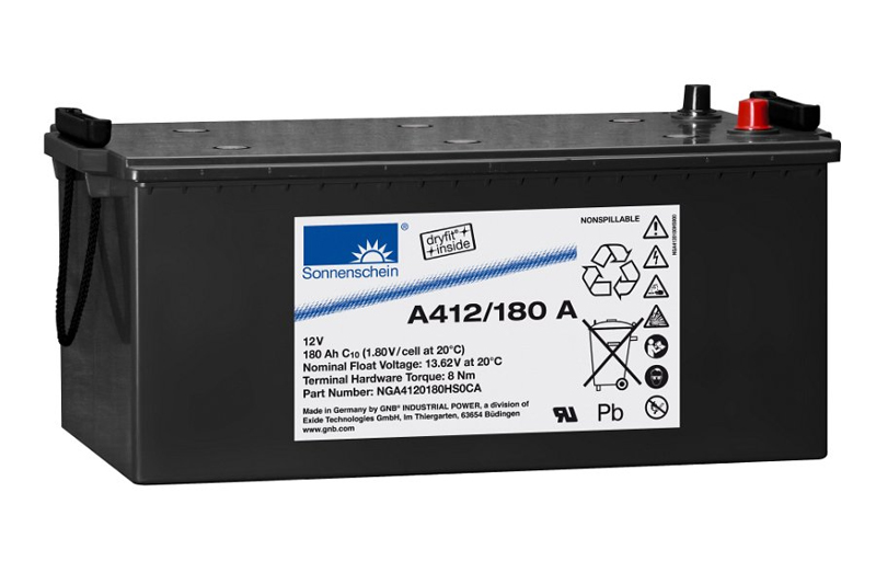 Exide Sonnenschein A412/180 A 12V 180Ah dryfit Blei-Gel-Akku VRLA