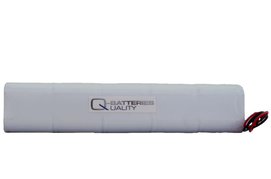 Akku Pack 12V 1500mAh für Notbeleuchtung D-Stab NiCd L5x2 Sub-C Hochtemperaturzellen Kabel