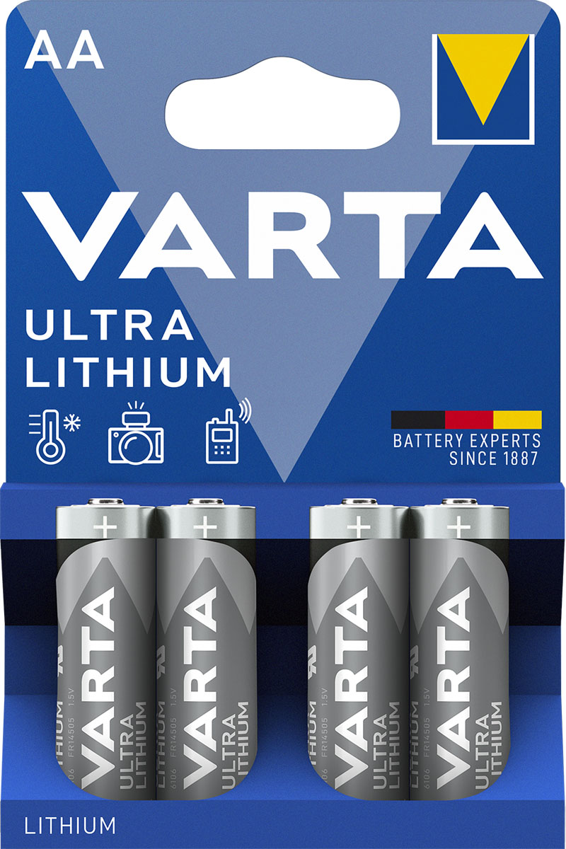 Varta Ultra Lithium L91 Mignon AA Batterie (4er Blister)  