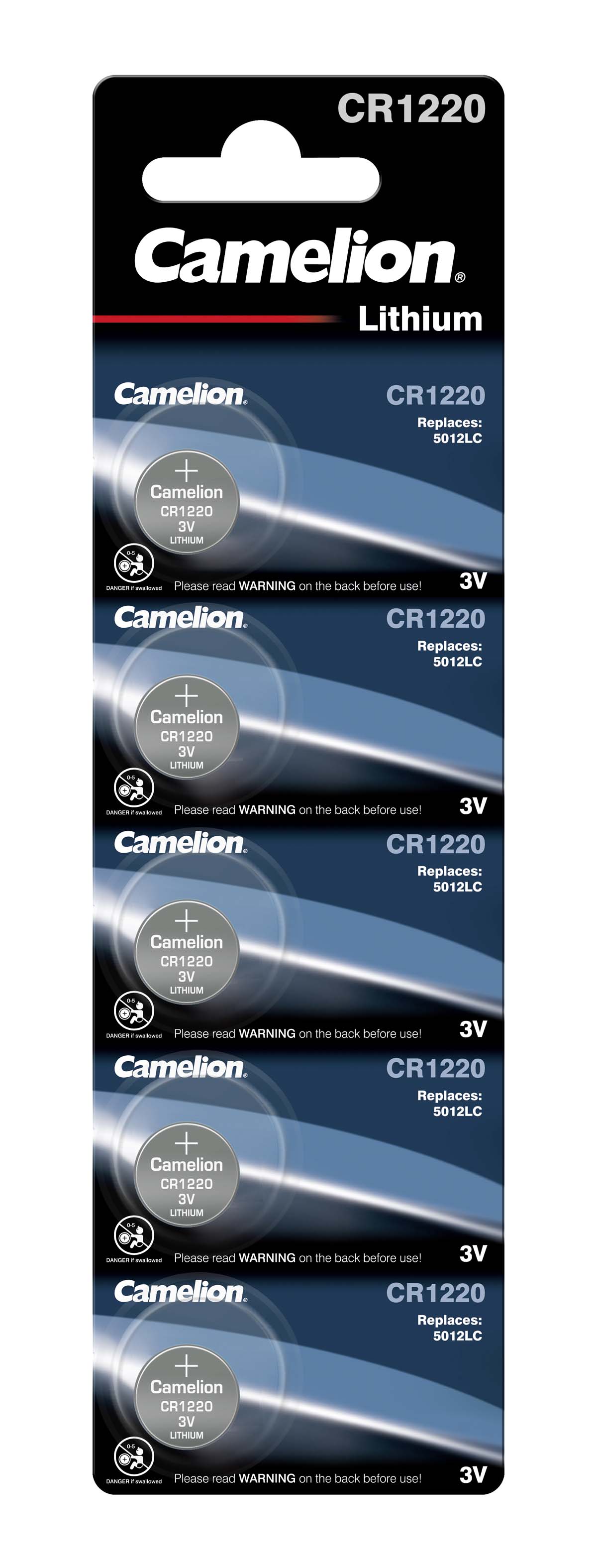 Camelion CR1220 Lithium Knopfzelle (5er Blister)  