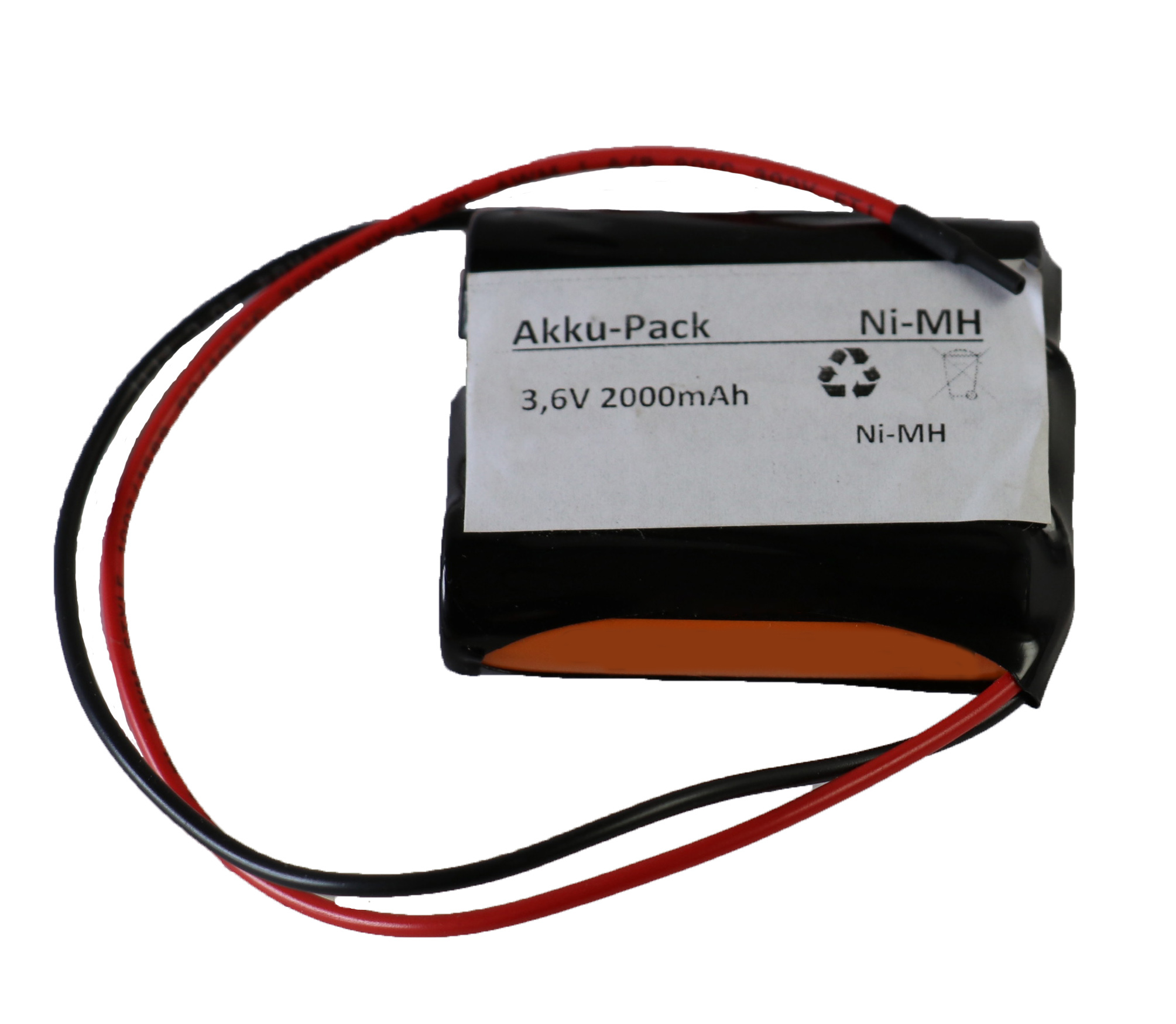 Akku Pack 3,6V 2000mAh Reihe NiMH F3x1 3xAA Hochtemperaturzellen Kabel