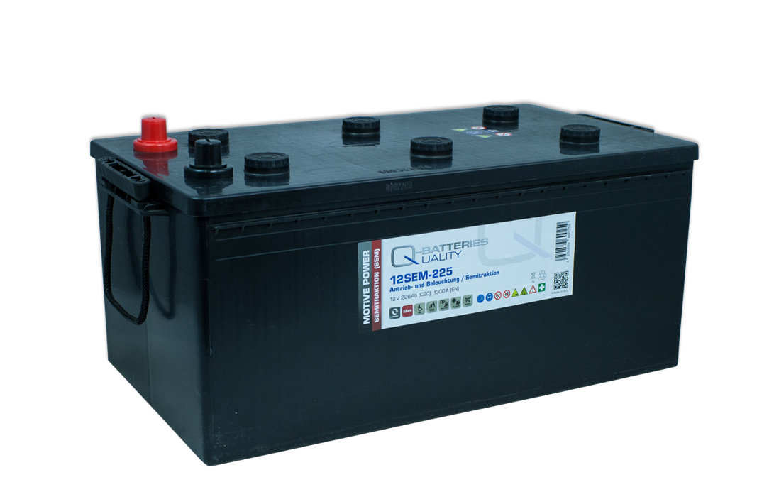 Q-Batteries 12SEM-225 12V 225Ah Semitraktionsbatterie