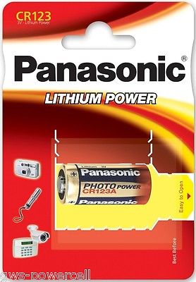 Panasonic CR123A 3V Photo Power Lithium Batterie (1er Blister)  