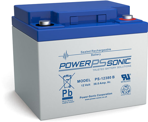 Powersonic PS 12380 12V 38Ah Blei-Vlies Akku AGM VRLA VdS