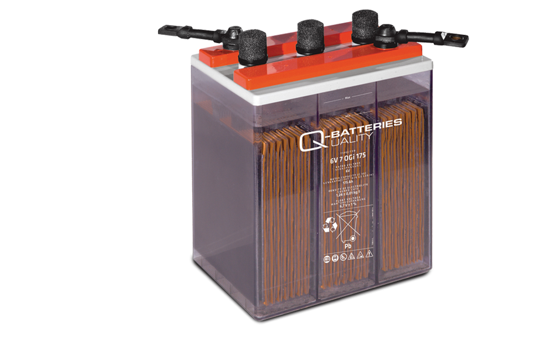 Q-Batteries 12V 3 OGi 75 93Ah (C10) stationäre OGi-Batterie mit flüssigem Elektrolyt