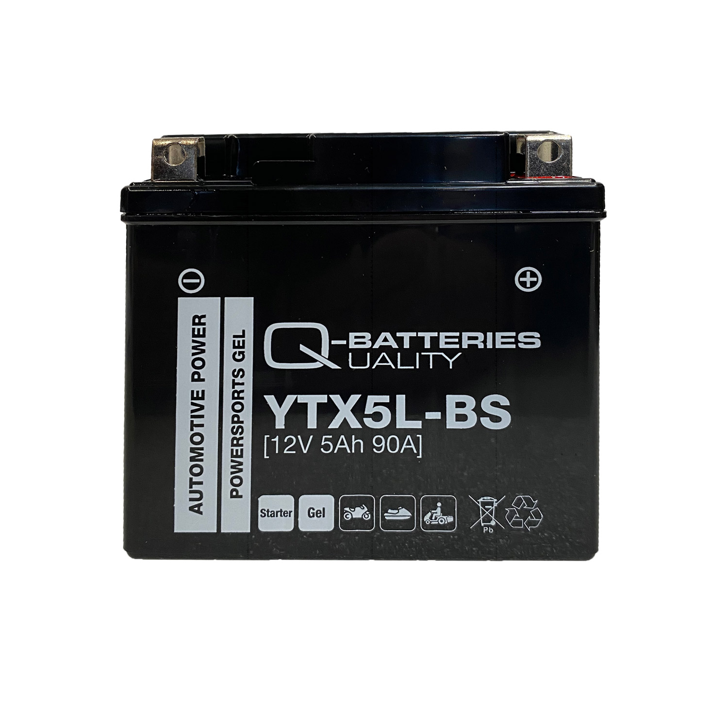 Q-Batteries Motorradbatterie 5L-BS Gel 50412 12V 5Ah 90A