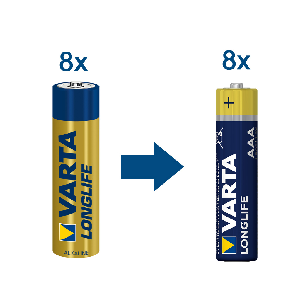 Varta Longlife Micro AAA Batterie 4103 (8er Folie)
