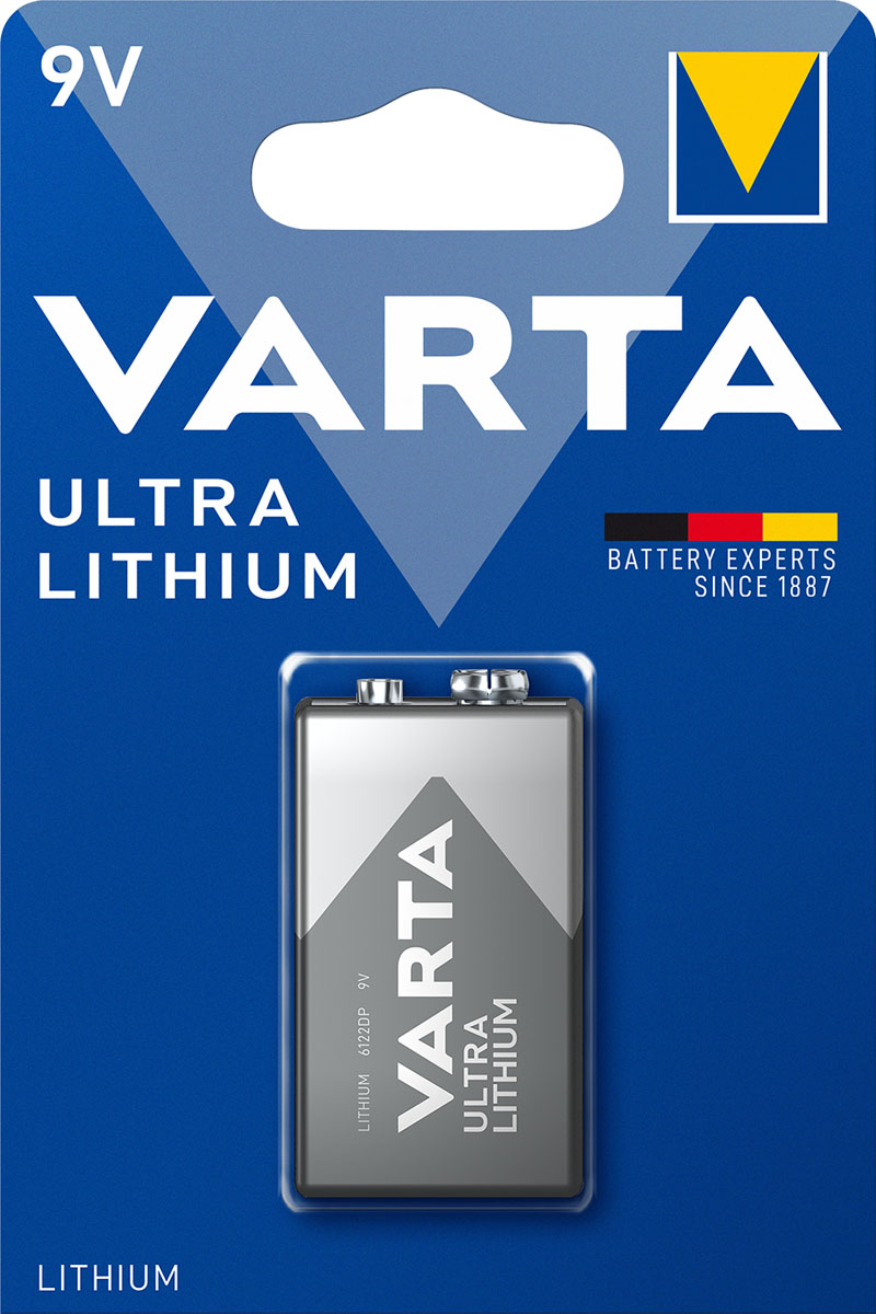 Varta Ultra Lithium 9V Block Batterie (1er Blister)  